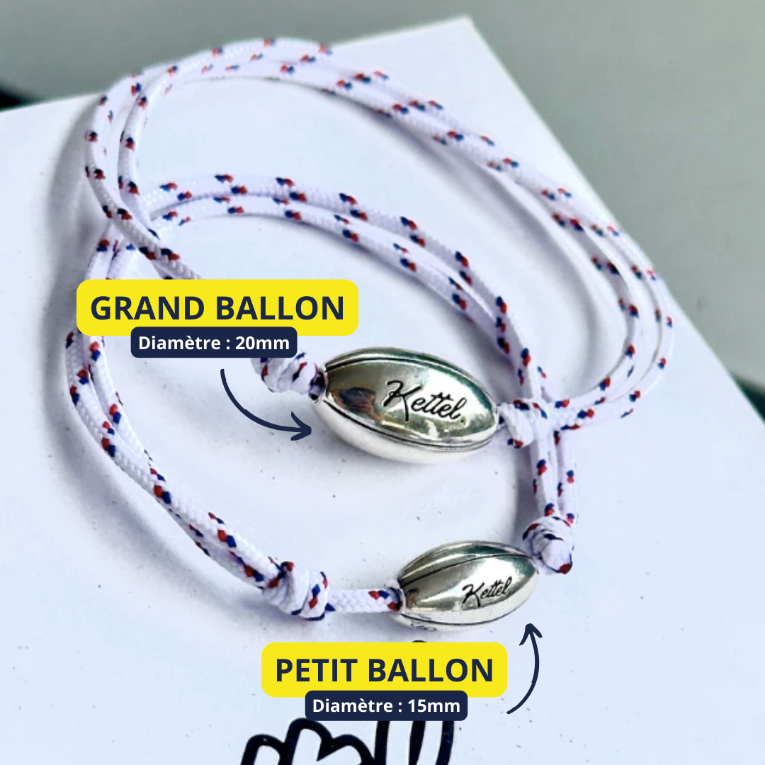 Bracelet Rugby Argent