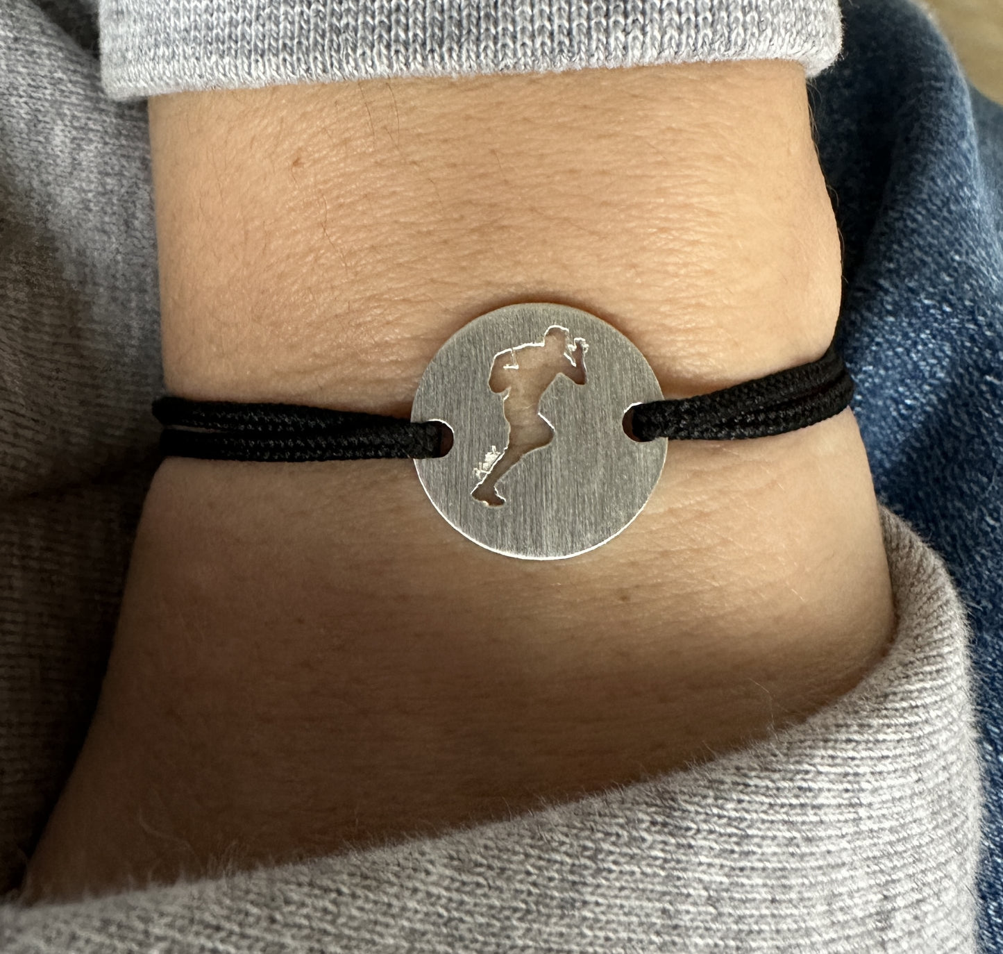 Bracelet MyRUGBY - Le Rugbyman | Plaqué Argent