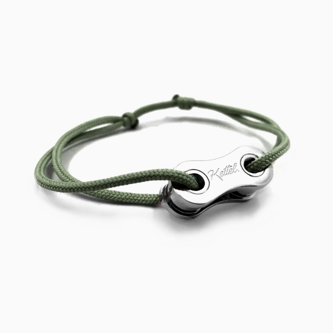 Bracelet Vélo Maillon Plaqué Argent