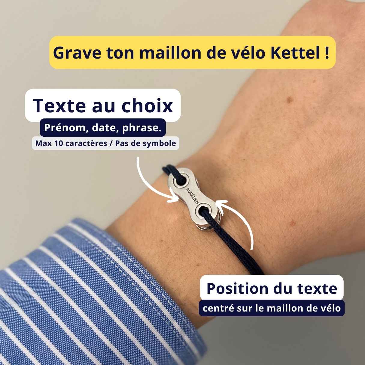 Bracelet Vélo Maillon Argent