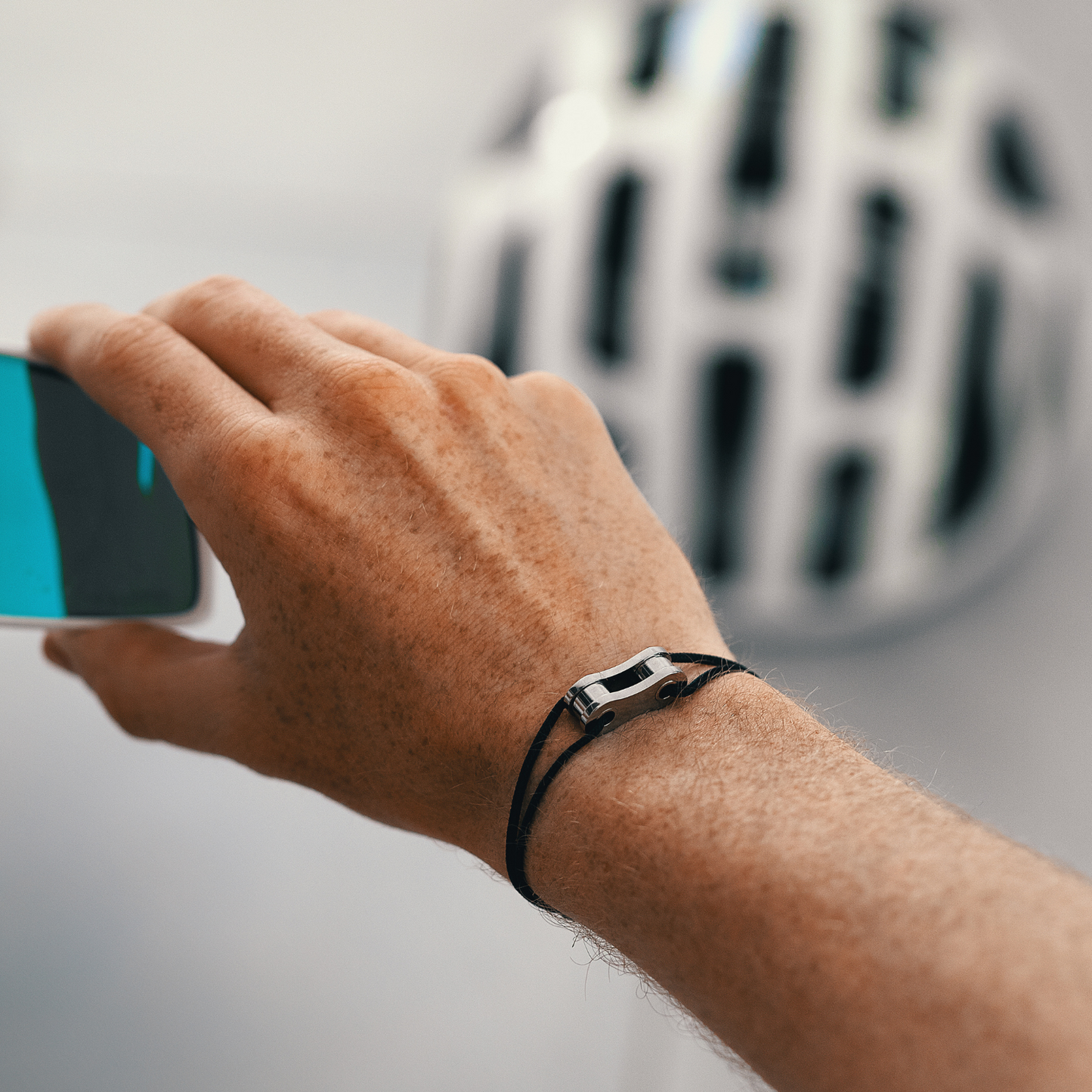 Bracelet Vélo Maillon Plaqué Argent