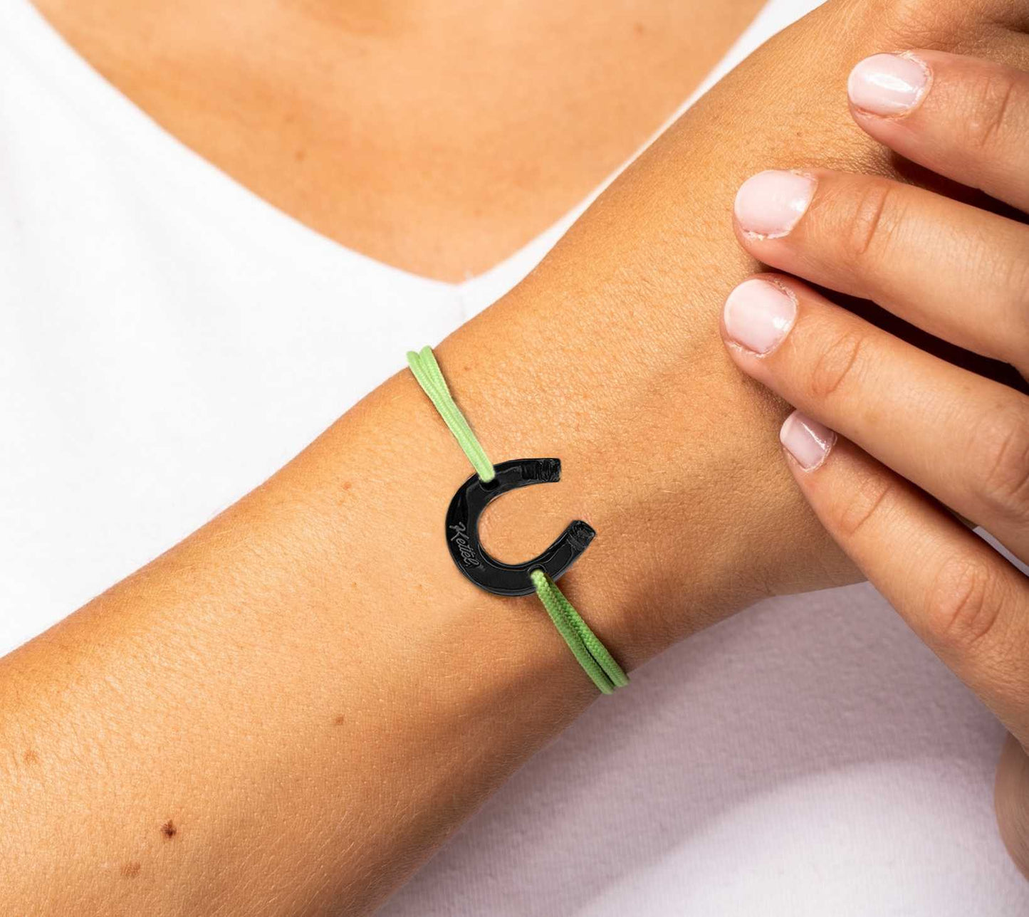 Bracelet Fer à Cheval Black Femme