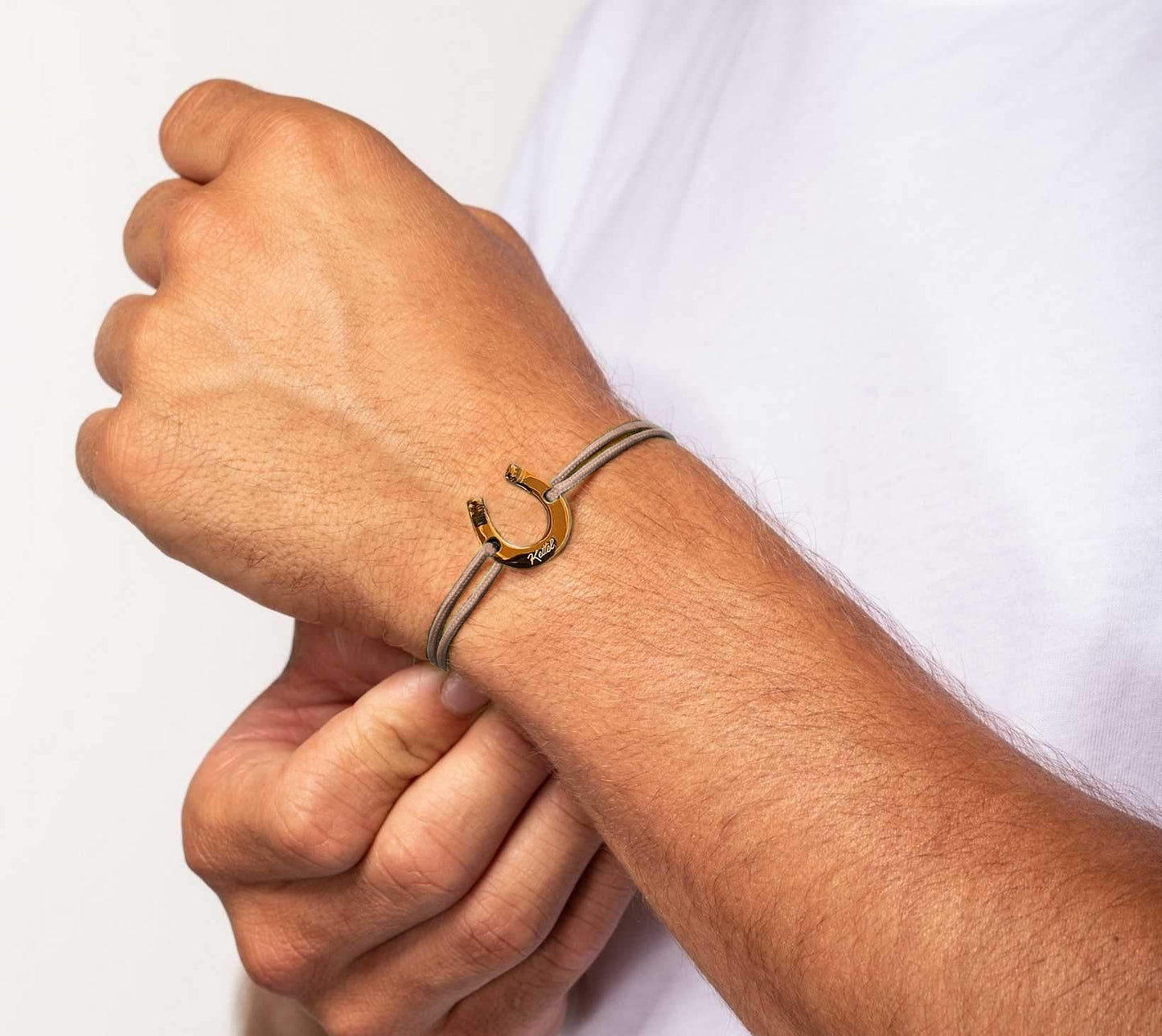 bracelet fer à cheval gold homme
