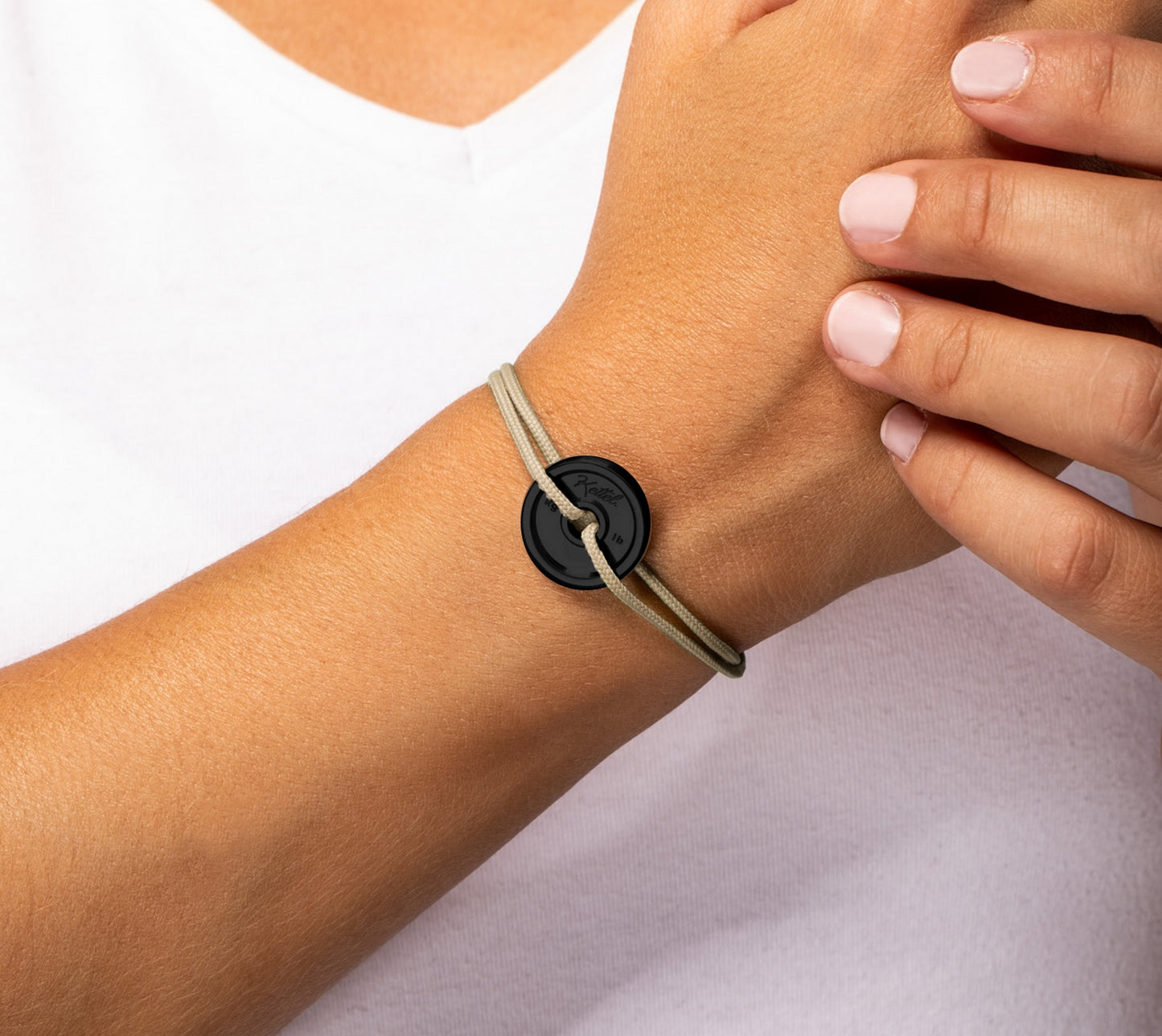 Bracelet Disque Olympique Black Femme