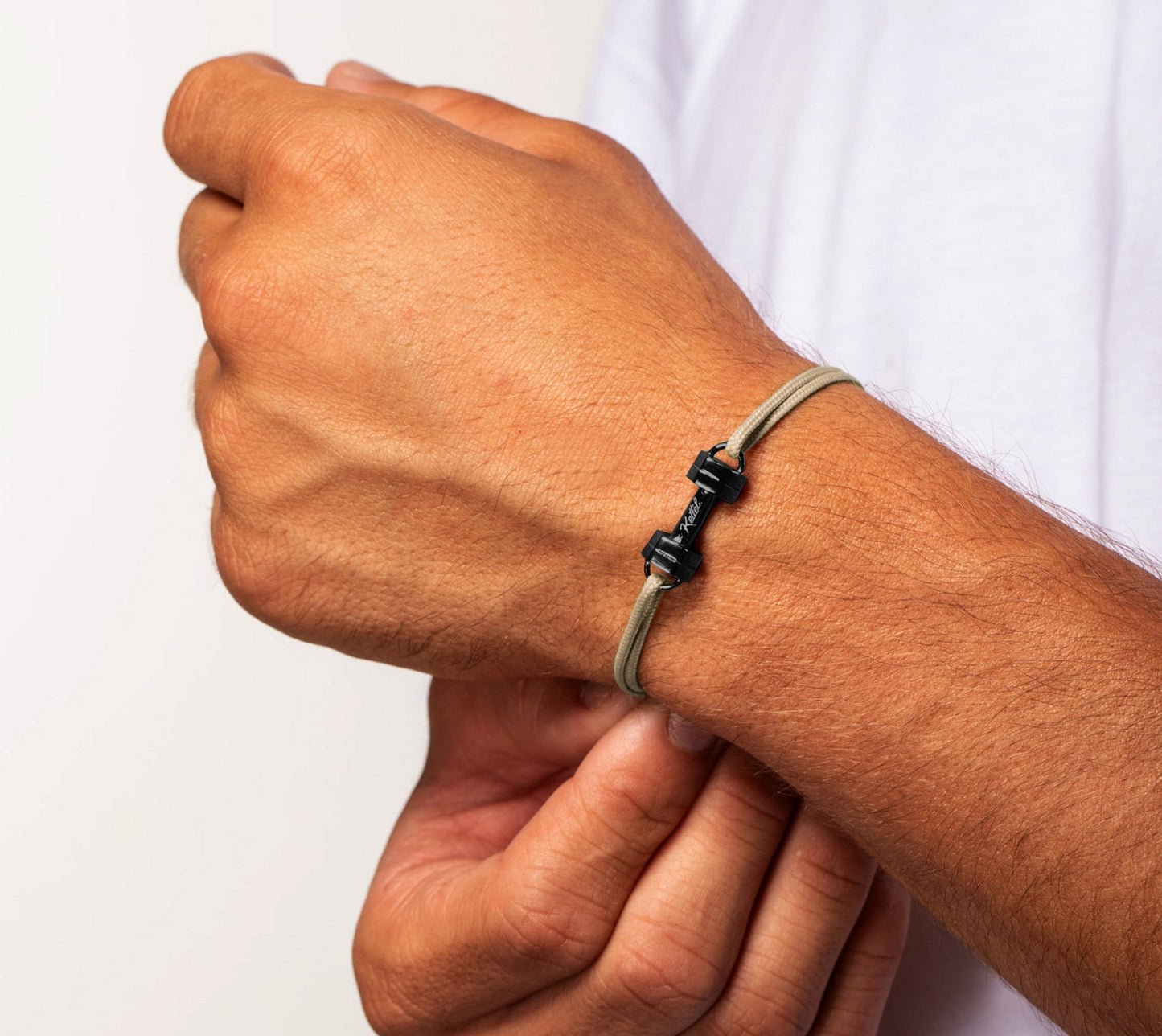 bracelet haltère black homme