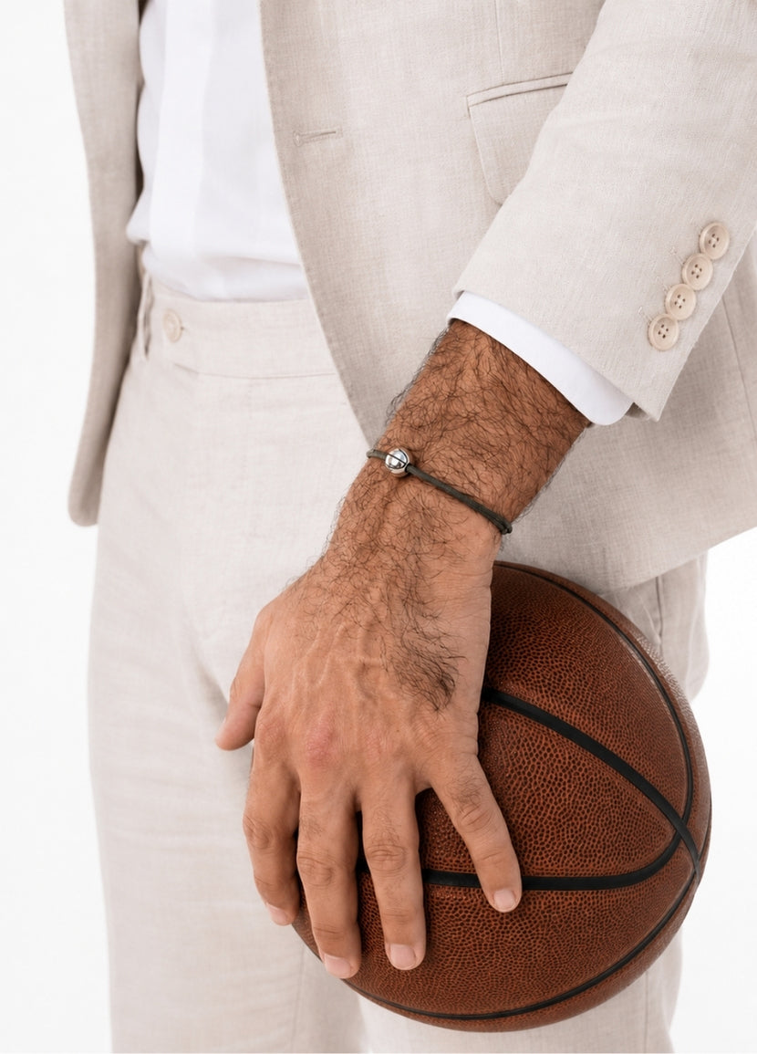 Bracelet Cordon Basketball | Silver