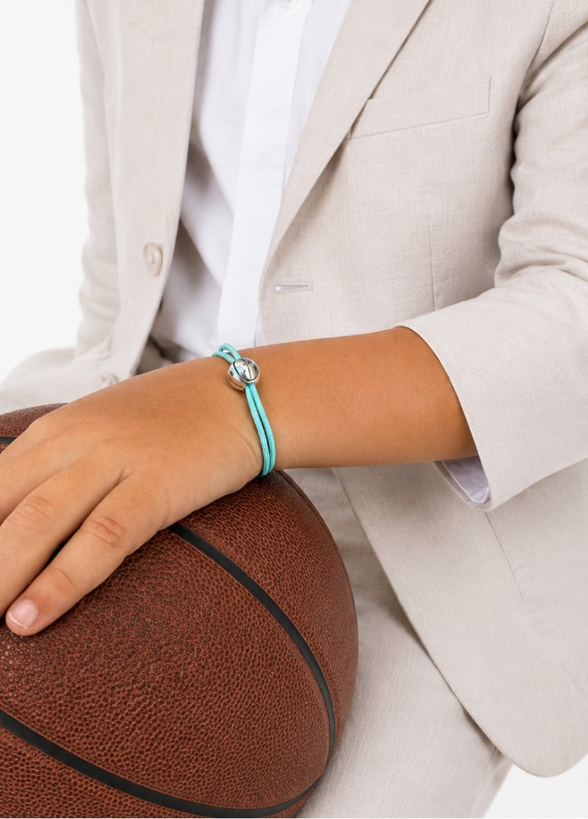Bracelet Cordon Basketball | Silver