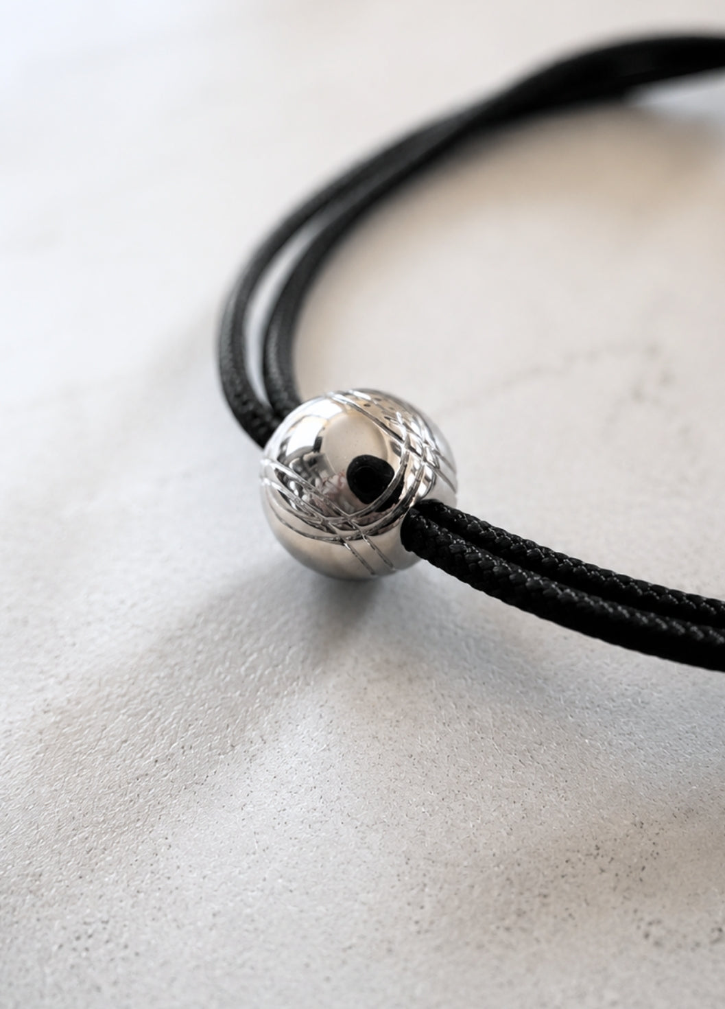 Bracelet Cordon Boule de Pétanque | Silver