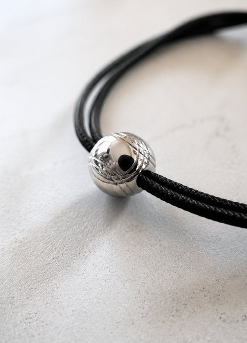 Bracelet Cordon Boule de Pétanque | Silver