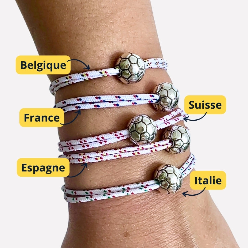 Bracelet Football - Argenté