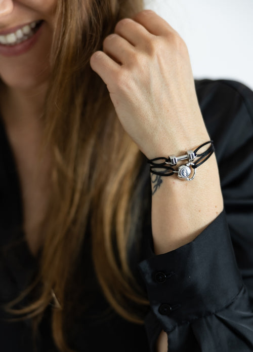 Bracelet Cordon Haltère | Silver