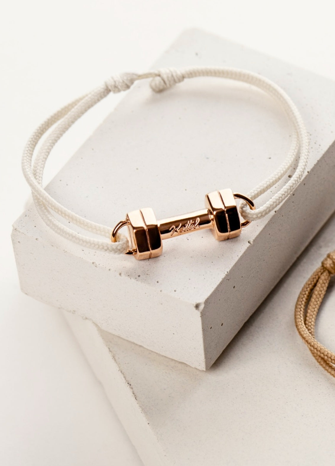 Bracelet Cordon Haltère | Rose Gold