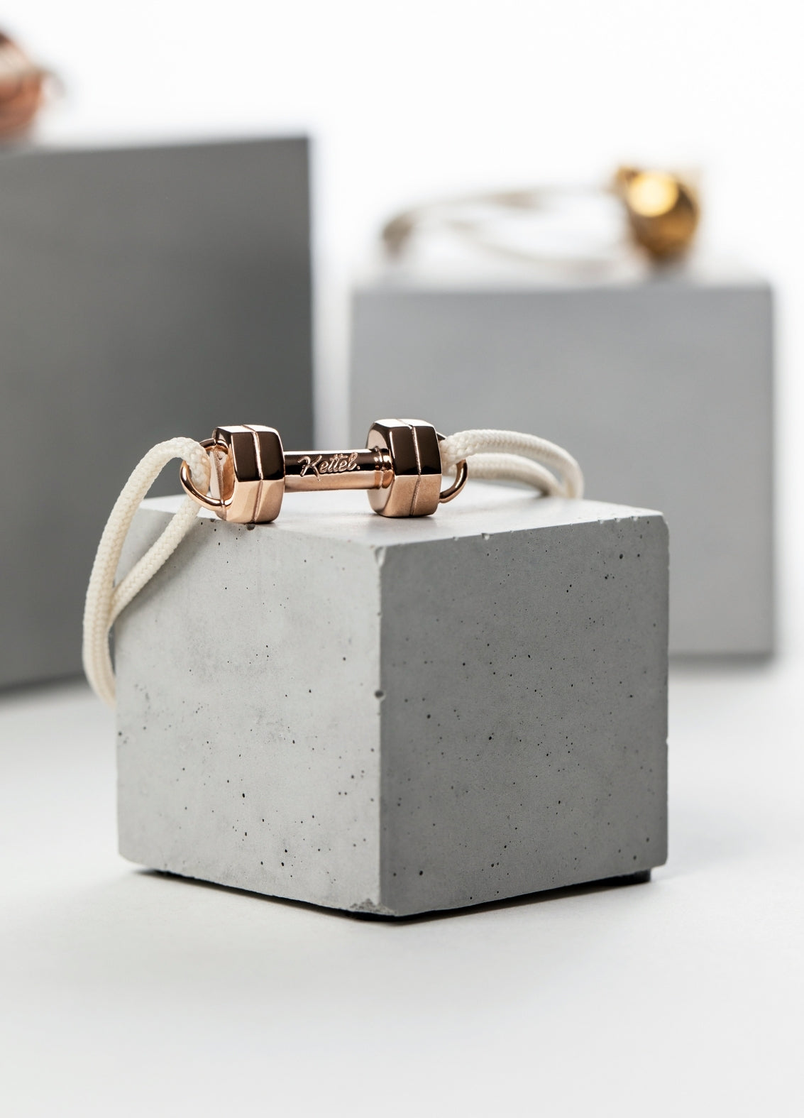 Bracelet Cordon Haltère | Rose Gold