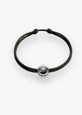 Bracelet Cordon Boule de Pétanque | Plaqué Argent