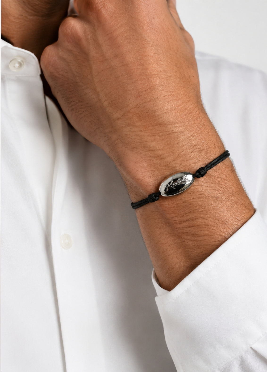 Bracelet Cordon Rugby | Silver