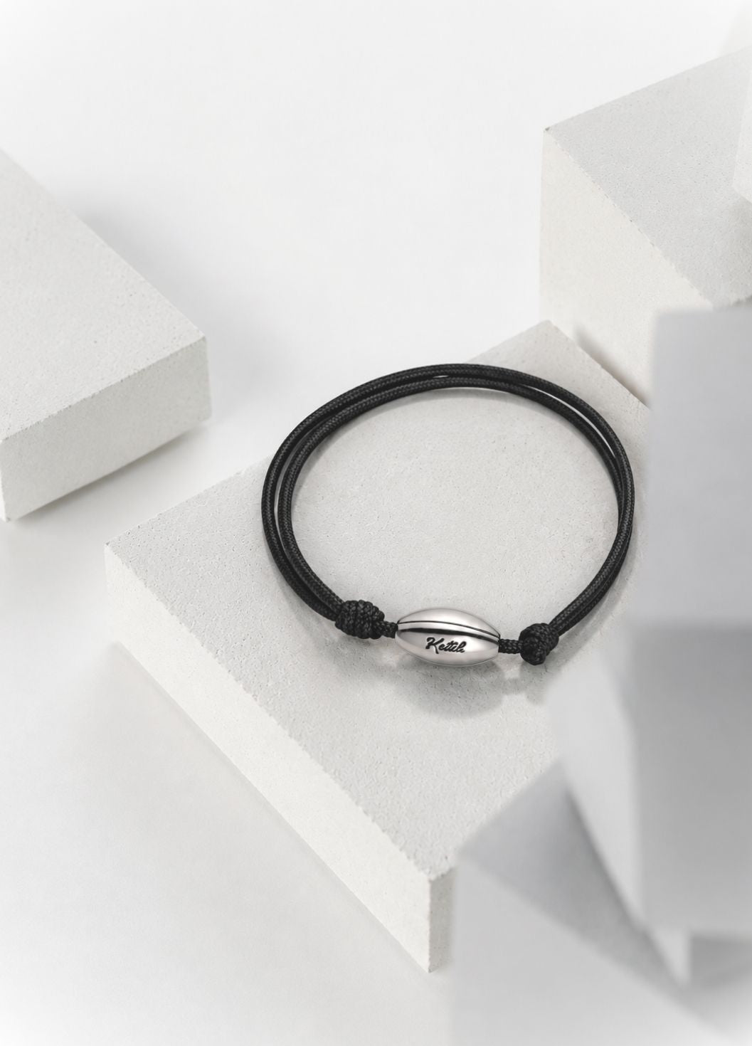 Bracelet Cordon Rugby Mini | Silver