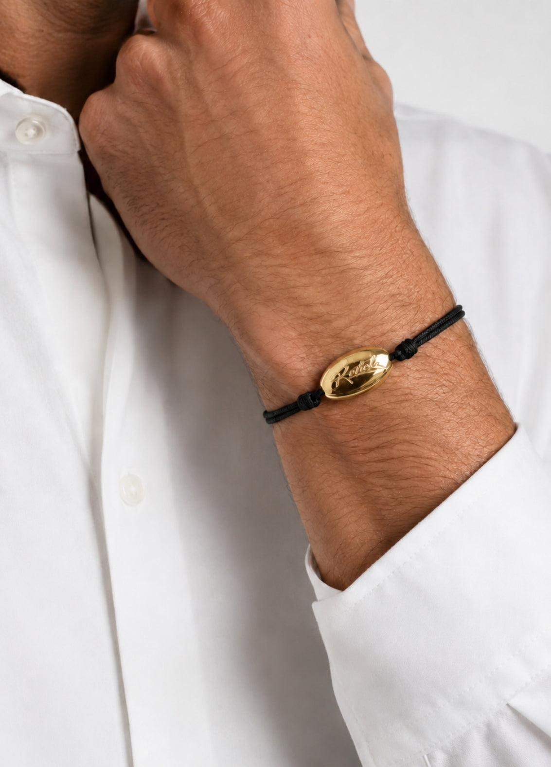 Bracelet Cordon Rugby | Gold