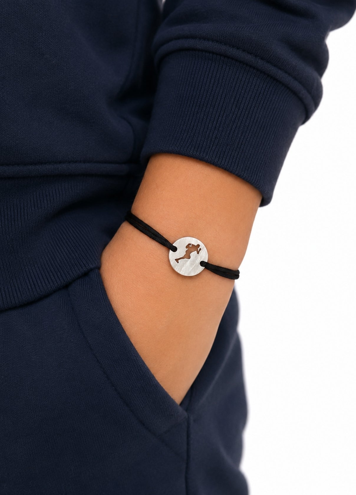 Bracelet Cordon MyRUGBY Le Rugbyman | Silver