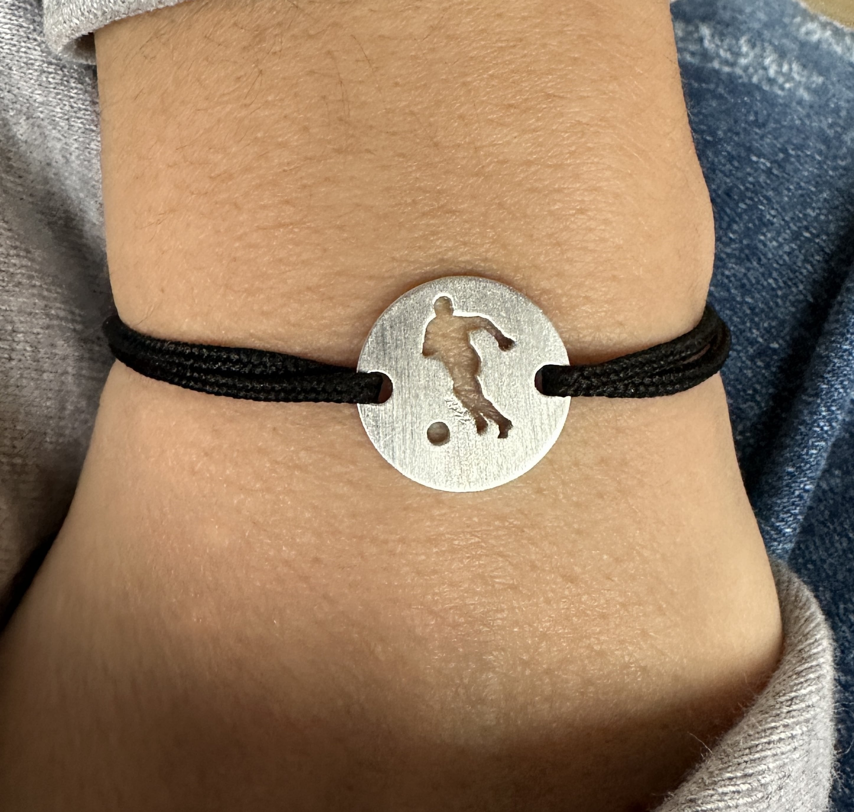 Bracelet MyFOOTBALL - Le Footballeur Plaqué Argent