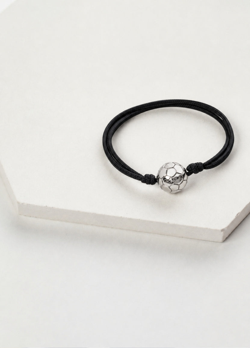 Bracelet Cordon Football  | Silver