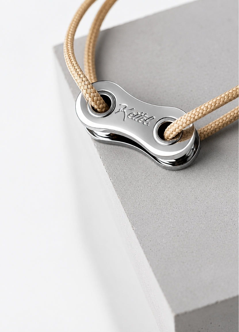 Bracelet Cordon Maillon Cyclisme | Silver