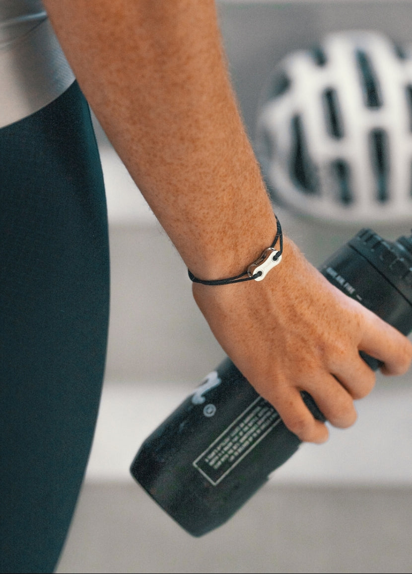 Bracelet Cordon Maillon Cyclisme | Silver
