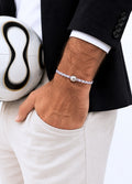 Bracelet Cordon Football  | Silver