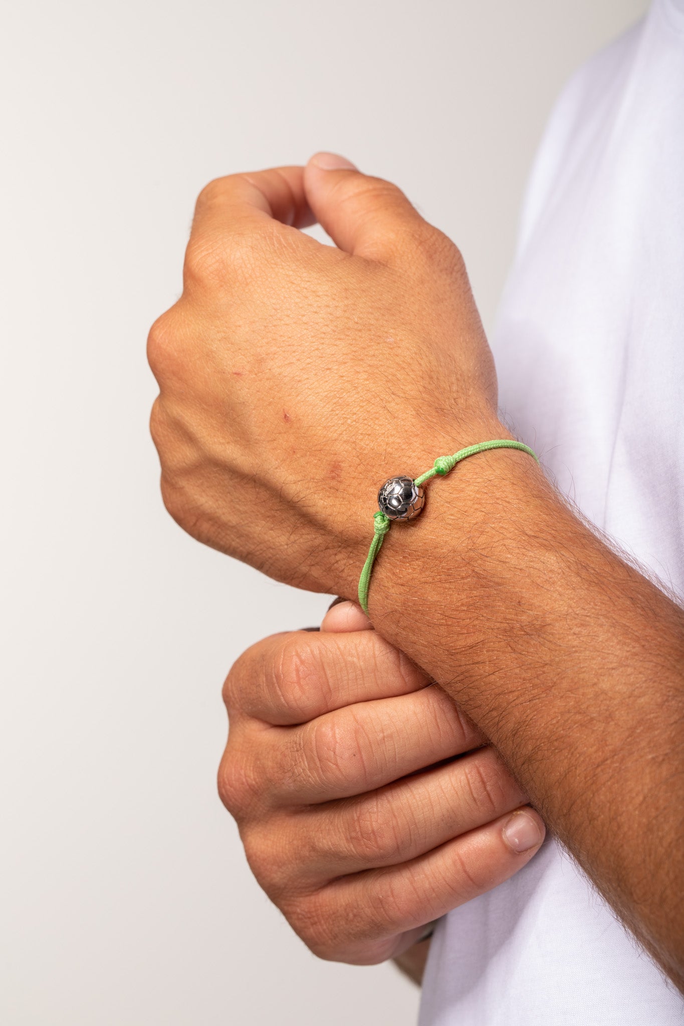 Bracelet Football Argent