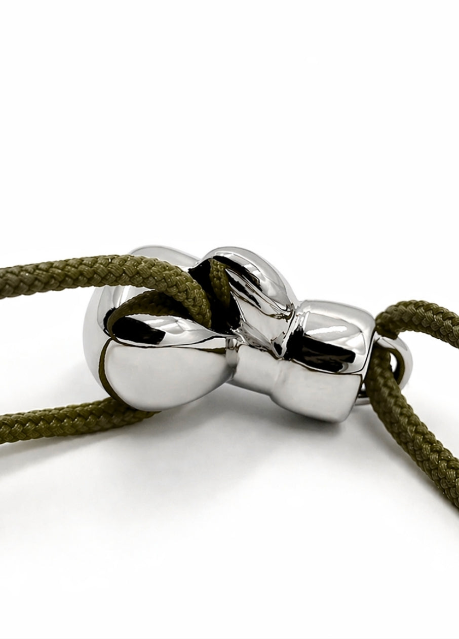 Bracelet Cordon Gant de Boxe | Plaqué Argent