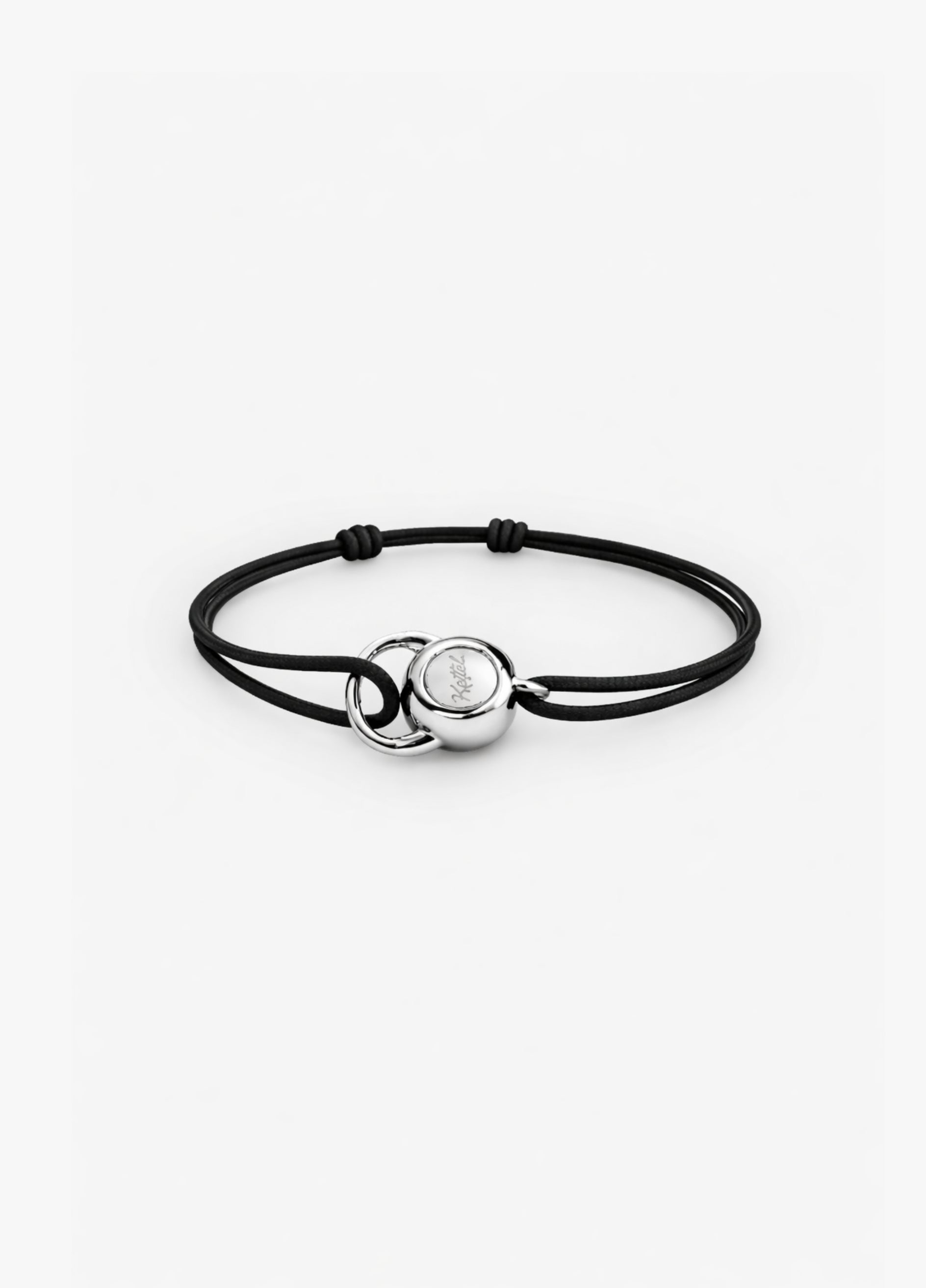 Bracelet Cordon Kettlebell | Silver