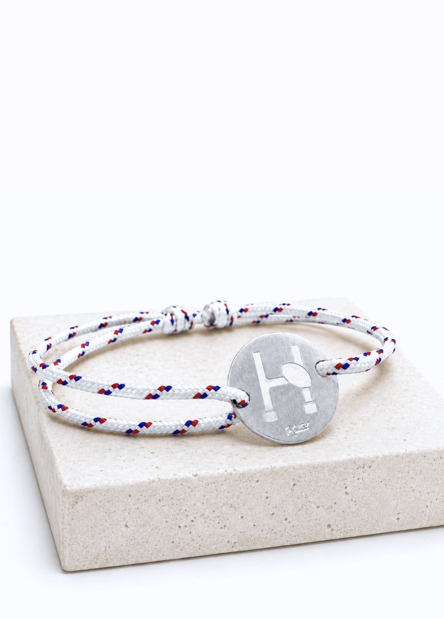 Bracelet Cordon MyRugby Ovalie | Silver
