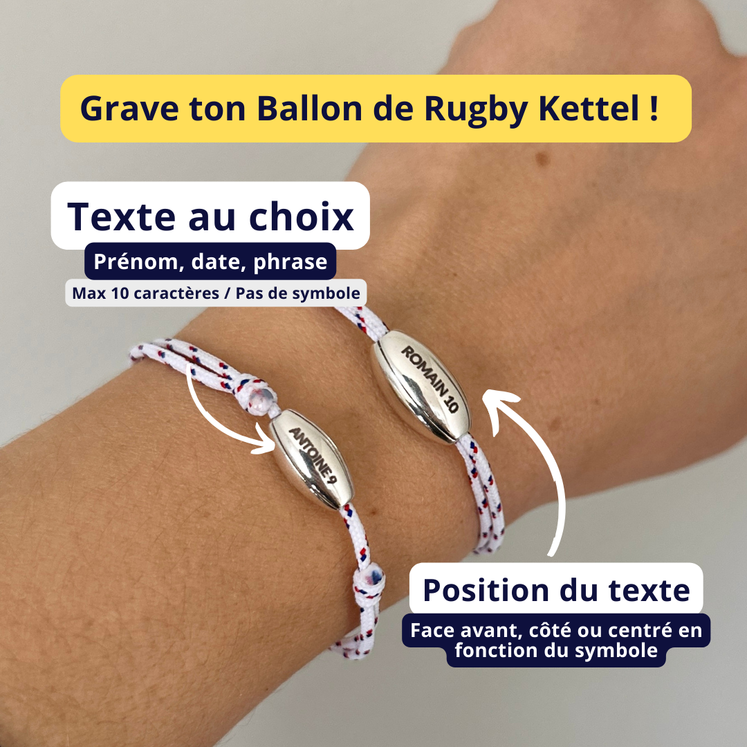 Bracelet Rugby - Argenté
