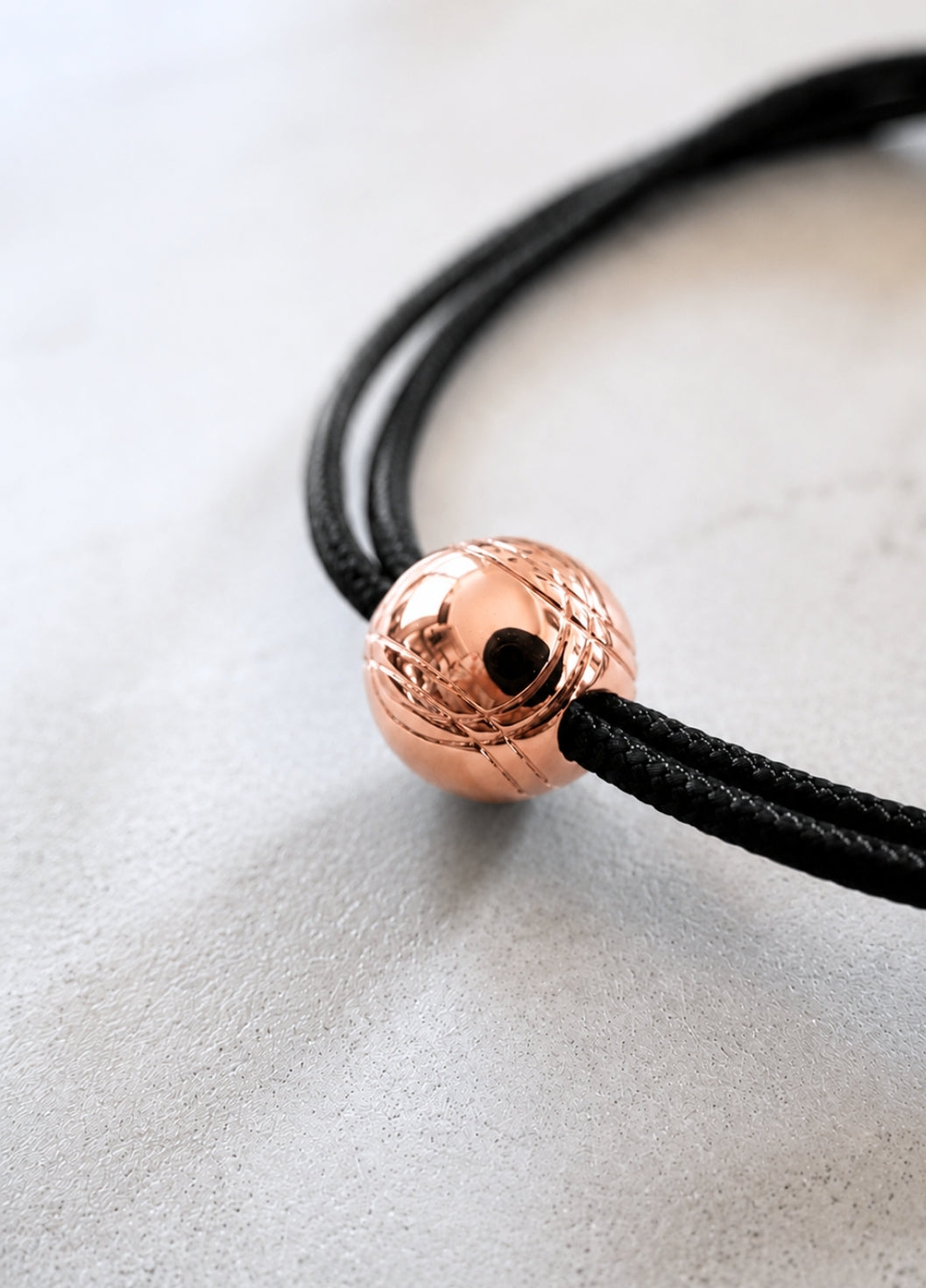 Bracelet Cordon Boule de Pétanque | Rose Gold