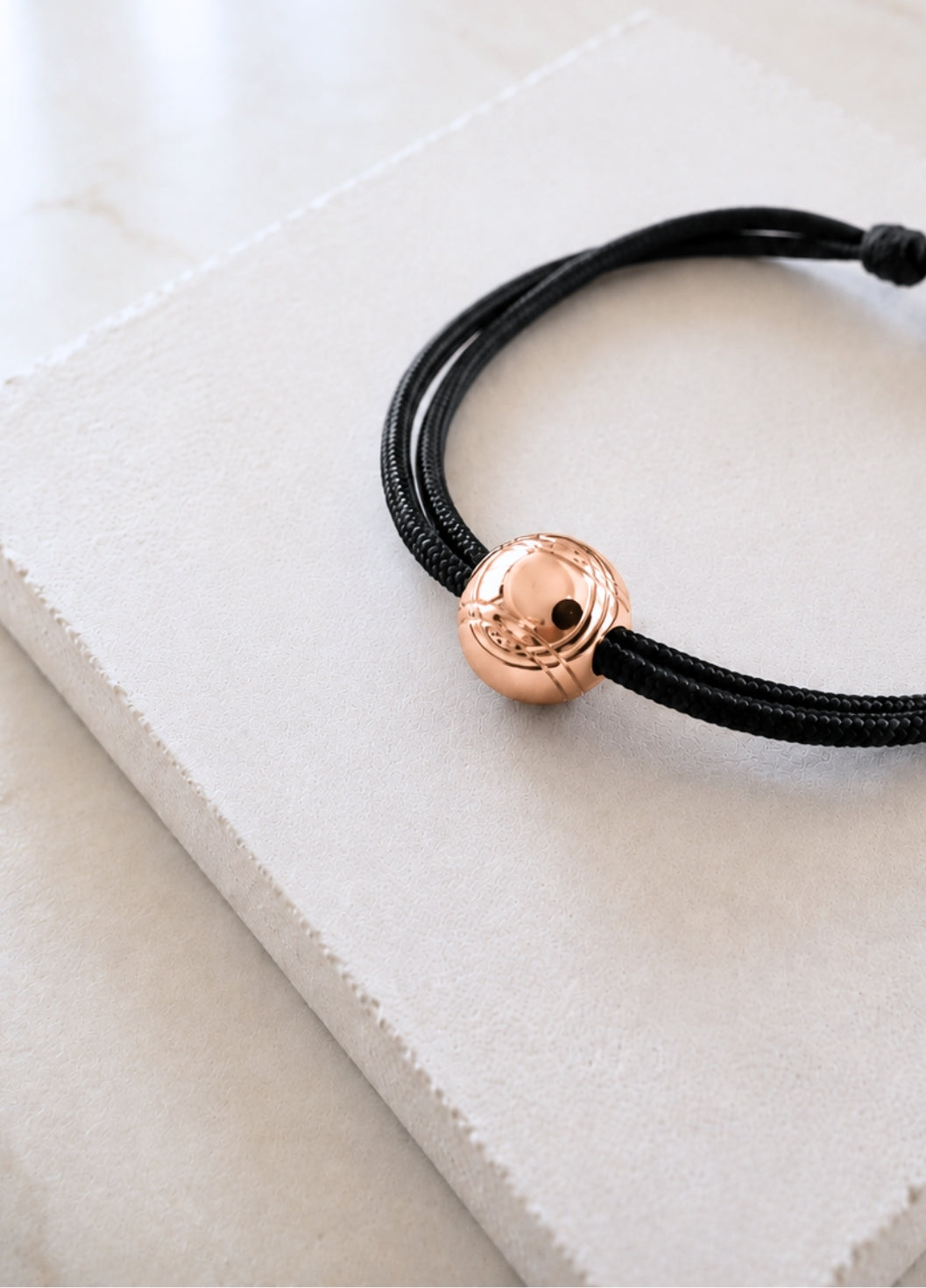 Bracelet Cordon Boule de Pétanque | Rose Gold