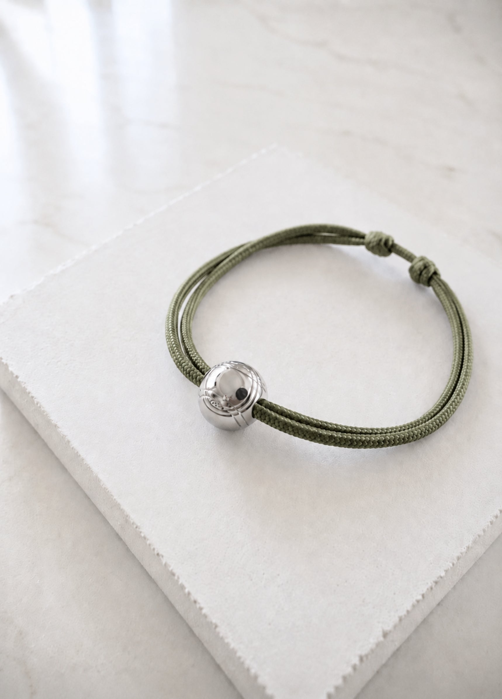 Bracelet Cordon Boule de Pétanque | Silver