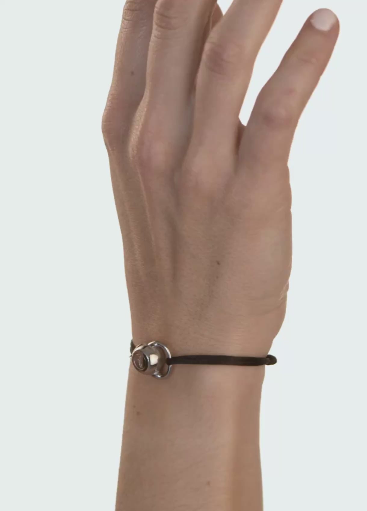 Bracelet Cordon Kettlebell | Silver