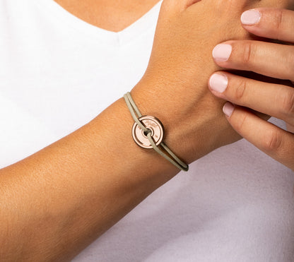 Bracelet Disque Olympique Rose Gold Femme